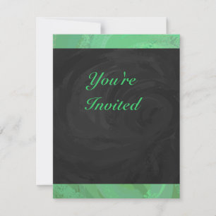 Invitation Emerald Cream et Black Party