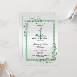 Invitation Emerald Gem & Parties scintillant & Platinum 1er M