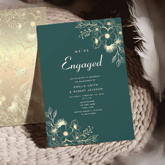 Invitation Emerald Green et Gold (Créateur téléchargé)