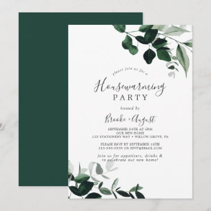 Invitation Emerald Green House Party