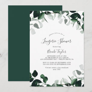 Invitation Emerald Green Lingerie Douche