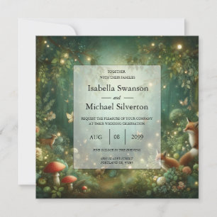 Invitation Emerald Green Mariage forestier enchanté