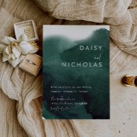 Emerald Green Moderne Mariage aquarelle