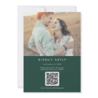 Emerald Greenery Photo QR Code Retour Mariage