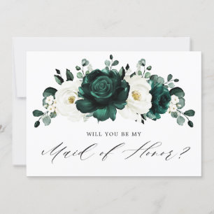 Invitation Emerald Greenery Serez-vous ma servante d'honneur