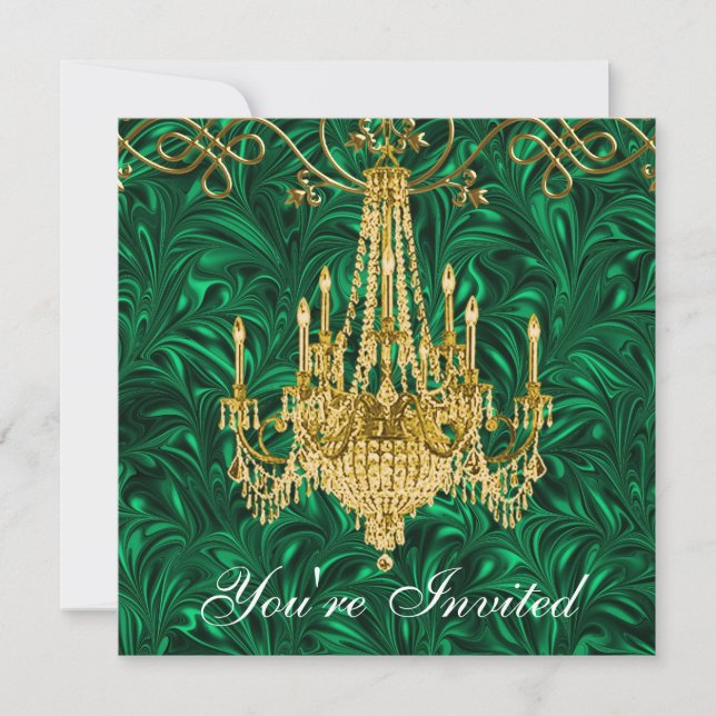 Invitation Emerald Kelly Green Gold (Devant)