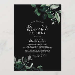 Invitation Émeraude   Black Brunch et Bubbly