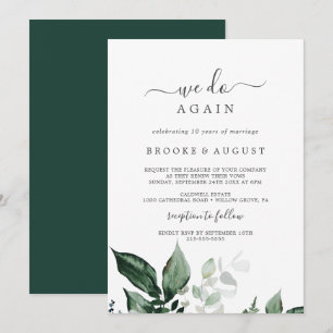 Invitation Émeraude Verdure Nous Réalisons Le Renouveau