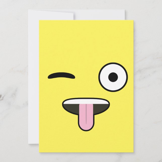 Invitation Emoji de la langue (Devant)