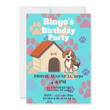 Invitation empreinte de chien