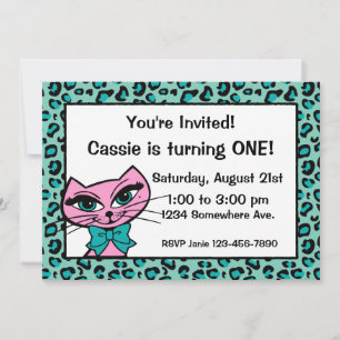 Invitation Empreinte de léopard Kitty