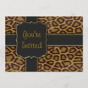 Invitation Empreinte de léopard Modèle d'invitation