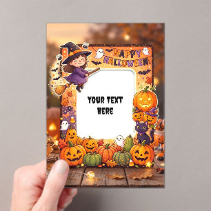 Invitation en acrylique Halloween mignonne #1