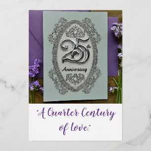 Invitation En Aluminium 25e anniversaire du Mariage