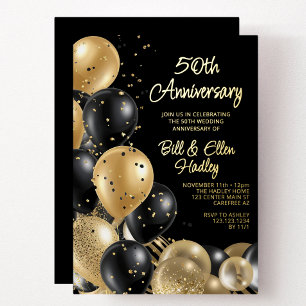 Invitation En Aluminium 50e anniversaire de mariage doré