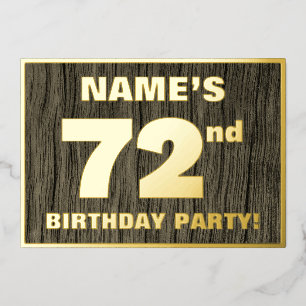 Invitation En Aluminium 72e fête d'anniversaire : Bold, Motif de céréales 