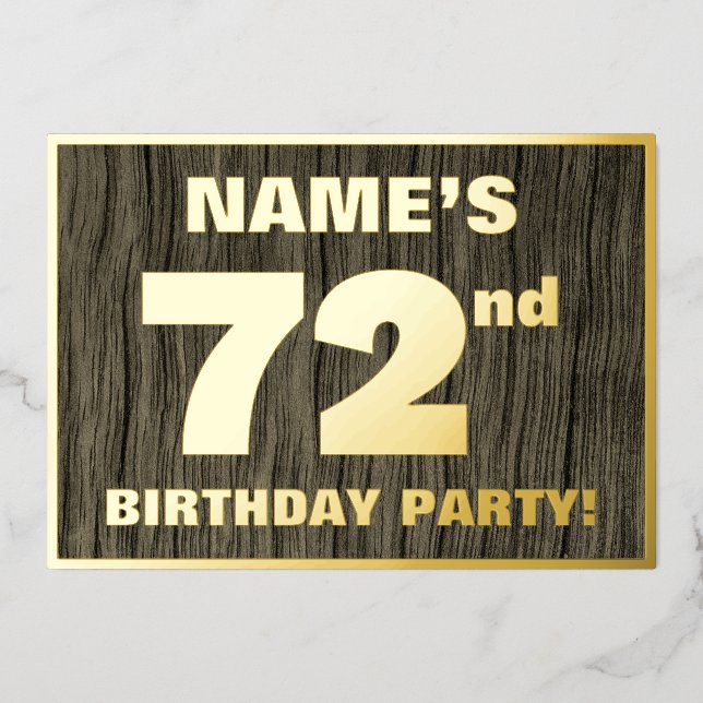 Invitation En Aluminium 72e fête d'anniversaire : Bold, Motif de céréales  (Recto)