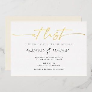 Invitation En Aluminium À Dernier Mariage horizontal 