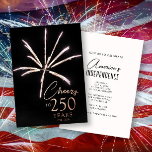 Invitation En Aluminium À la fête des 250 Ans Feu d'artifice Sestercentenn