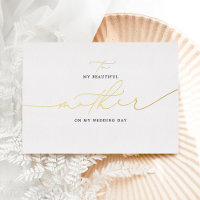 À ma mère le jour de mon mariage élégant