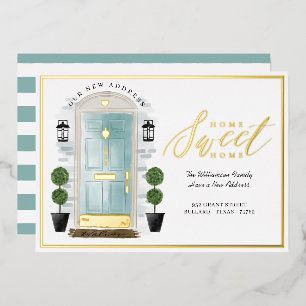 Invitation En Aluminium Accueil Sweet Home - Nous avons déplacé Turquoise 