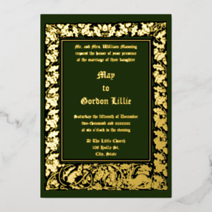 Invitation En Aluminium Acorns Rabbit & Squirrel Foliing Mariage frontalie