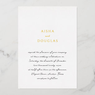 Invitation En Aluminium Aisha Elegant Mariage moderne