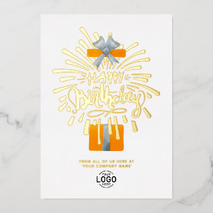 Invitation En Aluminium Ajouter un logo Orange Cadeau Feux d'artifice Entr