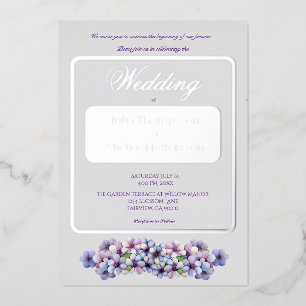 Invitation En Aluminium Ambiance romantique et poétique Pastel Lilac