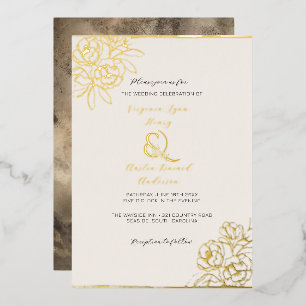 Invitation En Aluminium Ampersand Moody Smoked Gold (vertical)