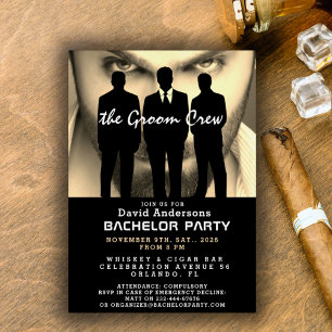Invitation En Aluminium Amusant, cool, moderne Bachelor Party