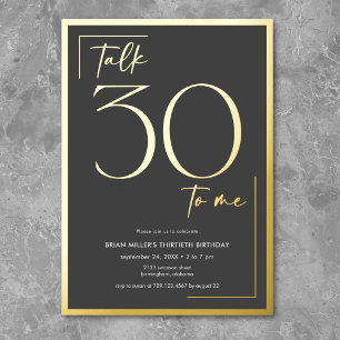 Invitation En Aluminium Anniversaire Trente Moderne Minimaliste