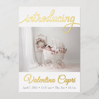Invitation En Aluminium Annonce de naissance 