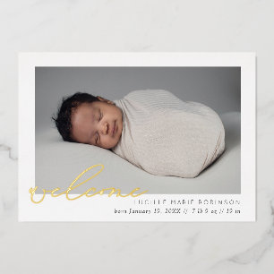 Invitation En Aluminium Annonce de naissance bienvenue scénarisée