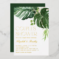 Aquarelle Monstera Feuilles Tropical Couples Douch