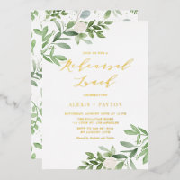 Aquarelle Verdure Fleurs blanches Déjeuner de répé