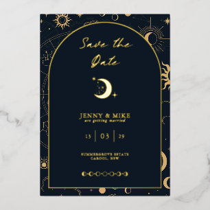 Invitation En Aluminium Arche céleste Enregistrer la date
