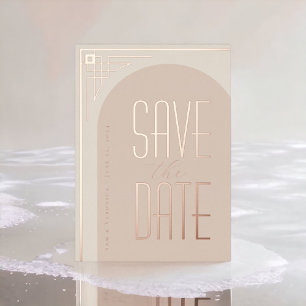 Invitation En Aluminium Arche Déco moderne beige