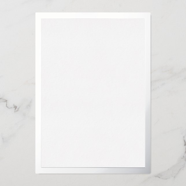 Invitation En Aluminium Argent vierge (Recto)