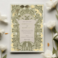Art Nouveau Mariage floral dans les tons chauds de