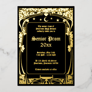 Invitation En Aluminium Art Nouveau Prom