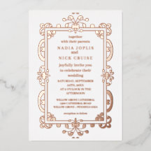 art nouveau romantique mariage or rose