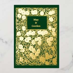 Invitation En Aluminium Arts vintages et artisanat Style Mackintosh Rose