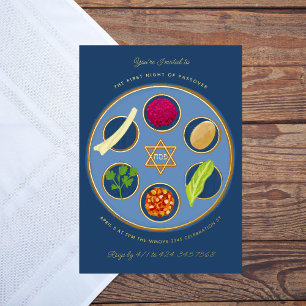 Invitation En Aluminium Assiette de Seder de Pâque Bon dîner de Pâque