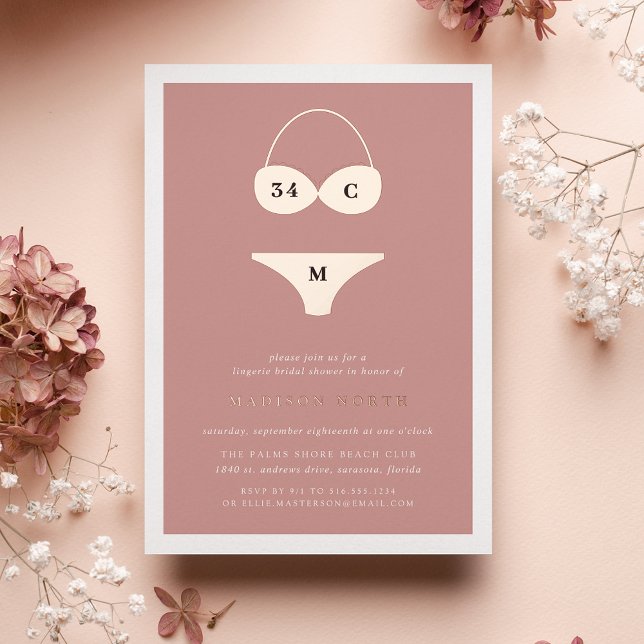 Invitation En Aluminium Atelier Lingerie Fête des mariées (Créateur téléchargé)