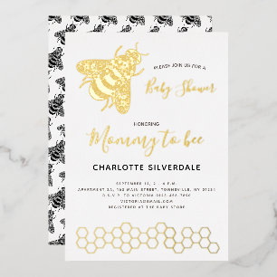 Invitation En Aluminium Baby Shower Abeille