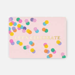 Invitation En Aluminium Baby shower Confetti rose vif Fêtons