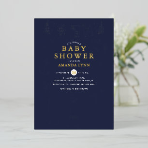 Invitation En Aluminium Baby Shower Marin Voilier Garçon