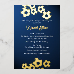 Invitation En Aluminium Bar Mitzbah de football Sports