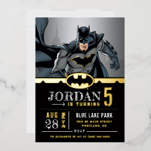 Invitation En Aluminium Batman Chalkboard Joyeux anniversaire